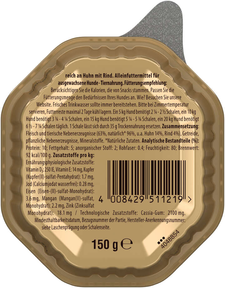 Cesar Hunde-Nassfutter Klassik-Terrine mit köstlichem Geflügel und Rind